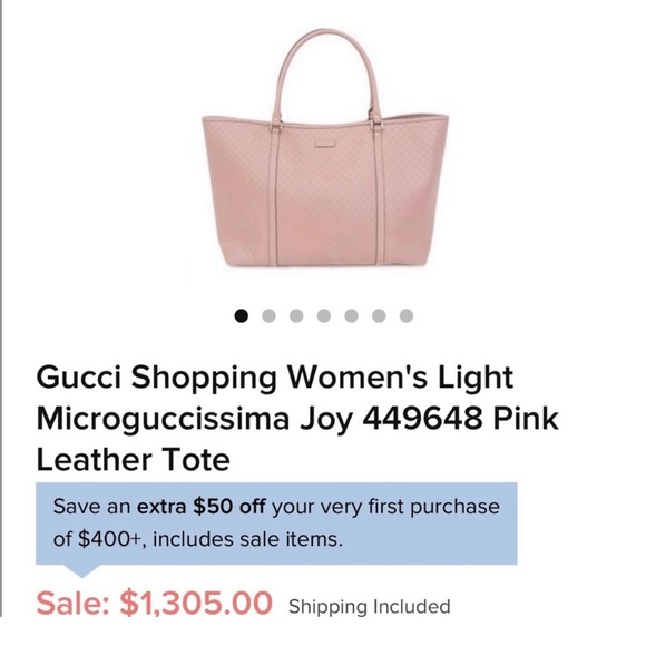 ๐ฏ Authentic Gucci Pink Guccissima Tote Bag - Picture 16 of 16